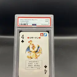 Charizard Pokemon Card 4 Of Clubs 1996 Red Playing Cards #006 PSA 9 Mint - Image 3