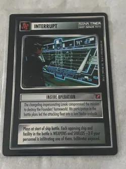 Star Trek CCG 1E BoG INSIDE OPERATION Rare Card NEVER PLAYED - Image 1