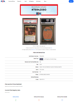 MTG Magic the Gathering LOTR Lord of Rings Butterbur Bree Innkeeper PSA 10 POP 2 - Image 3