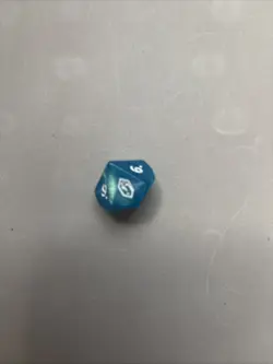 MTG FINAL FANTASY: Prerelease Blue Crystal D10 Die Magic the Gathering - Image 1