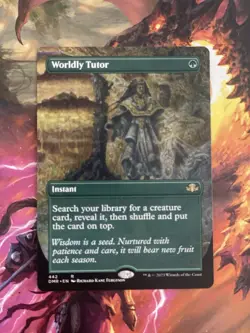 Worldly Tutor (Borderless Alternate Art) [Dominaria Remastered] - Image 1