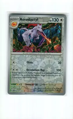AERODACTYL 142 REVERSE HOLO SCARLET & VIOLET 151 POKEMON CARD MINT 2023 - Image 1