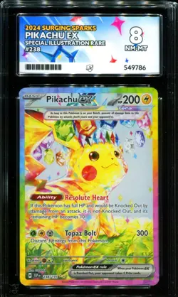ACE 8 Pikachu ex 238/191 SIR Surging Sparks Special Illustration Pokemon Card - Image 1