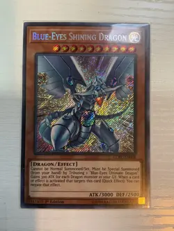 Yugioh Blue-Eyes Shining Dragon LCKC-EN008 Secret Rare 1st Ed NM - Image 1