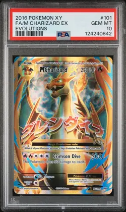 PSA 10 M Charizard EX 101/108 XY Evolutions Full Art FA Pokemon Card - Image 1
