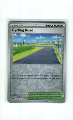 CYCLING ROAD 157 REVERSE HOLO SCARLET & VIOLET 151 POKEMON CARD MINT 2023 - Image 1