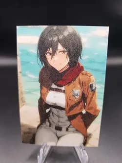 Mikasa Ackerman Attack On Titan Anime Waifu Card Doujin ACG Goddess - Image 2