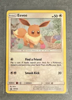 Eevee - SM184 - Pokemon Sun & Moon Promo Holo Rare Card TCG 2019 - LP - Image 1