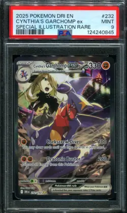 PSA 9 Cynthia's Garchomp ex 232/182 Destined Rivals SIR DIR EN Pokemon Card - Image 1