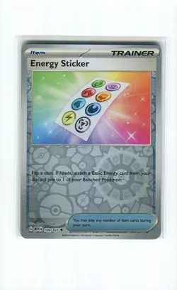 ENERGY STICKER 159 REVERSE HOLO SCARLET & VIOLET 151 POKEMON CARD MINT 2023 - Image 1