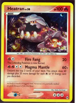 2009 POKEMON HEATRAN 3/99 Platinum ARCEUS- RARE - HOLO- NM - Image 1