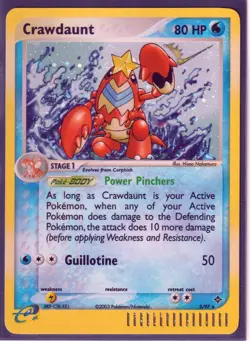 2003 CRAWDAUNT 3/97 EX DRAGON POKEMON - HOLO-ULTRA RARE - NM/MINT - Image 1