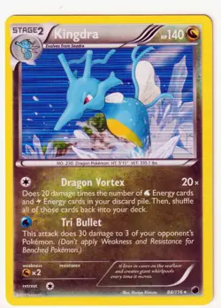 2013 POKEMON KINGDRA 84/116 PLASMA FREEZE- RARE - HOLO- NM/M - Image 1