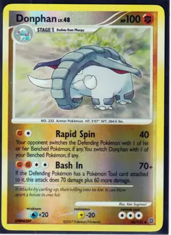 2007 DONPHAN 48/132 D&P SECRET WONDERS POKEMON-UNCOMMON REVERSE HOLO-NM - Image 1