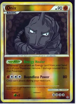 2010 POKEMON RARE STEELIX 24/95 & ONIX 56/95- HGSS UNLEASHED -REV HOLO -NM - Image 4