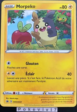 Carte Pokemon MORPEKO SWSH031 PROMO Holo Epee et Bouclier 1 EB01 FR NEUF - Image 1