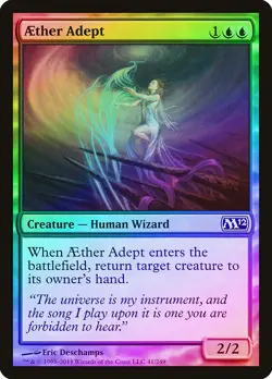 Aether Adept FOIL Magic 2012 / M12 NM Blue Common MAGIC MTG CARD ABUGames - Image 1