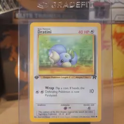 Pokemon Card - Dratini 53/82 - Team Rocket 1st Edition Common WOTC - M/NM - Image 1