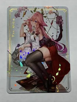 Yae Miko Genshin Impact Sexy ACG Goddess Story Waifu Card Girl Holo Doujin Anime - Image 1