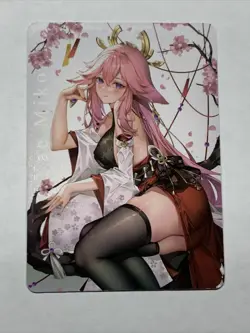 Yae Miko Genshin Impact Sexy ACG Goddess Story Waifu Card Girl Holo Doujin Anime - Image 2