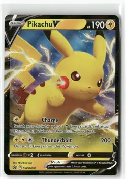 Pikachu V, Pokemon SWSH: Sword & Shield Promo Cards Promo, SWSH061 NM - Image 1