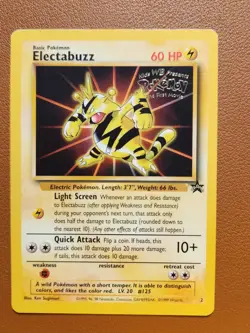 Electabuzz #2 Pokemon Promo Card WB Kids The First Movie 1999 WOTC Vintage LP - Image 1