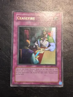 Yu-Gi-Oh! ULTRA RARE HOLO CARD CEASEFIRE PSV-030 VINTAGE PRINT LP/MP - Image 1
