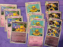 Pokemon Abra Kadabra Alakazam Mega Evolution Playset X12 Near Mint Cards - Image 1