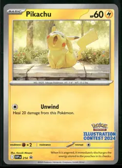 Pikachu - (Illustration Contest 2024) Promo SV: Scarlet & Violet Promo Cards 214 - Image 1