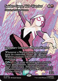 MTG - Spider-Gwen, Web-Warrior - Borderless - Marvels Spiderman - Non Foil - NM - Image 1