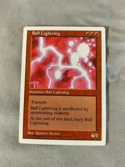 MTG Ball Lightning - 5th Edition - Moderately Played - Image 1