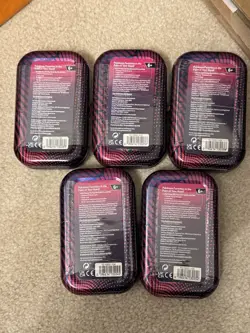 Pokemon TCG Mega Evolution Mega Heroes Mini Tins Set x5 Sealed - Image 2