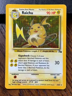 Pokemon TCG Fossil Lot of 3 Holo Rare Hitmonlee Ditto Raichu Ungraded - Image 3