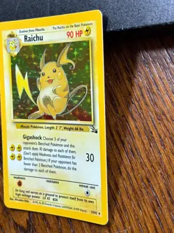 Pokemon TCG Fossil Lot of 3 Holo Rare Hitmonlee Ditto Raichu Ungraded - Image 5