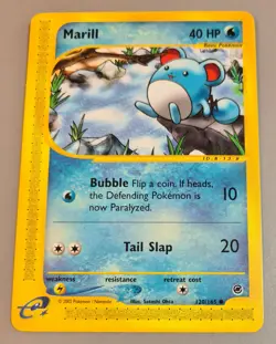 Marill # 120/165 Common Expedition Base-Set 2002 Pokemon EN Near Mint Vintage - Image 1