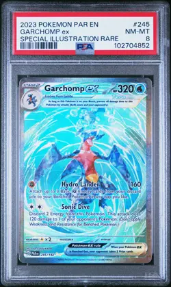 2023 POKEMON PAR EN-PARADOX RIFT SPECIAL ILLUSTRATION RARE GARCHOMP EX PSA 8 - Image 1
