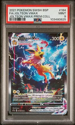 2021 POKEMON SWSH BLACK STAR PROMO #184 FULL ART/JOLTEON VMAX PSA 9 - Image 1