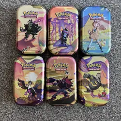 Pokemon Mini Tin Bundle Shrouded Fable Opened EMPTY Tins - Image 1