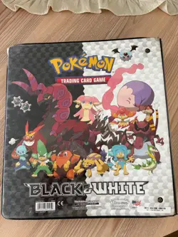 Pokemon TCG Black & White Ultra Pro Binder 2011 with 100+ Assorted Cards XY Rare - Image 2