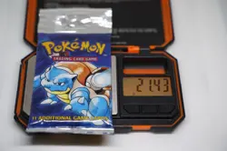 21.43g Pokemon Base Set Booster Pack Unlimited Blastoise WOTC TCG Vintage Sealed - Image 1