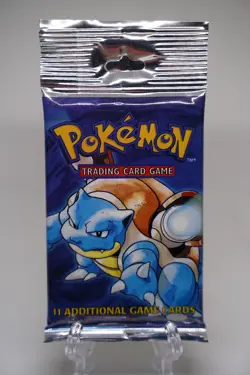 21.43g Pokemon Base Set Booster Pack Unlimited Blastoise WOTC TCG Vintage Sealed - Image 2