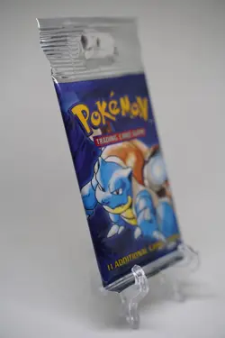 21.43g Pokemon Base Set Booster Pack Unlimited Blastoise WOTC TCG Vintage Sealed - Image 5
