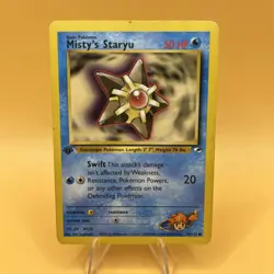 Pokemon 1st Edition Gym Heroes Set COMMON Misty's Staryu 90/132 Lightly Played - Image 1
