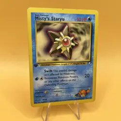 Pokemon 1st Edition Gym Heroes Set COMMON Misty's Staryu 90/132 Lightly Played - Image 2