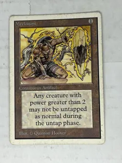 Vintage 1993 MTG Unlimited Edition Meekstone Card X 3 - MP - Image 4