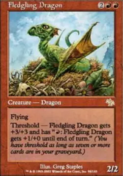 MTG - Fledgling Dragon - Judgment - NM, English Magic FLAT RATE SHIP - Image 1
