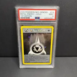 Pokemon Neo Genesis Metal Energy Holo 1st Edition PSA 9 MINT - Image 1