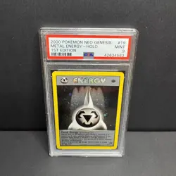 Pokemon Neo Genesis Metal Energy Holo 1st Edition PSA 9 MINT - Image 2