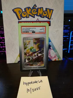 2024 POKEMON SCR EN-STELLAR CROWN ILLUSTRATION RARE #143 BULBASAUR PSA 10 - Image 1