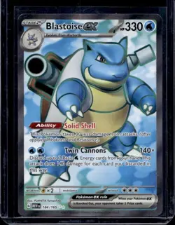 184/165 Blastoise ex - Pokemon 151 English - Full Art - Rare - Pokemon Card TCG - Image 1